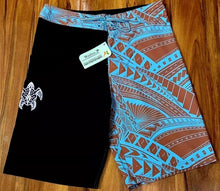 Load image into Gallery viewer, Mens Honu Tribal Board Shorts

