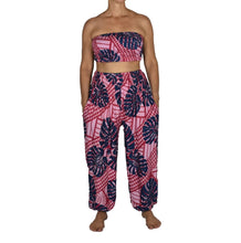 Load image into Gallery viewer, Island Monstera Pants with Bandeau Top (One Size)
