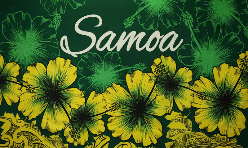 Samoa Green with Hibiscus