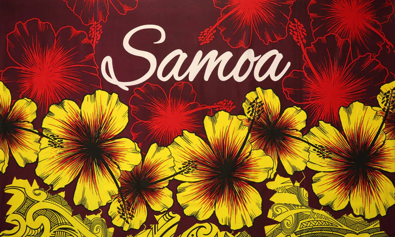 Samoa Red with Hibiscus