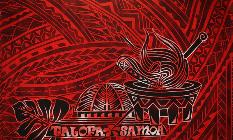 Talofa Samoa Red Kava Bowl