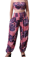Load image into Gallery viewer, Island Monstera Pants with Bandeau Top (One Size)
