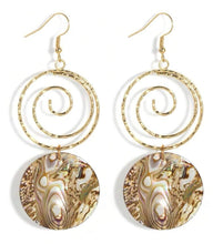 Load image into Gallery viewer, Swirl MOP Earrings
