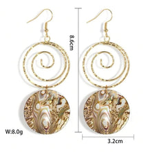 Load image into Gallery viewer, Swirl MOP Earrings
