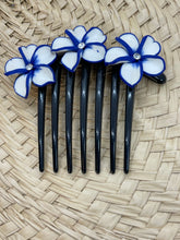 Load image into Gallery viewer, Triple Plumeria rhinestone Comb
