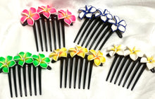 Load image into Gallery viewer, Triple Plumeria rhinestone Comb
