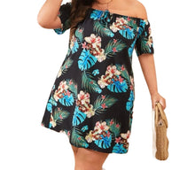 Load image into Gallery viewer, Monstera Off the Shoulder Dress
