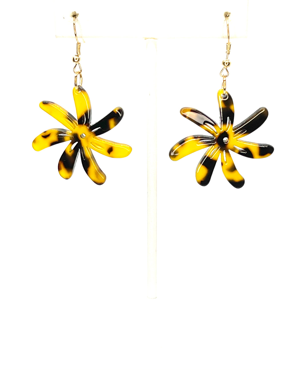Faux Tortoise Tiare Earrings