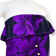 Load image into Gallery viewer, Hibiscus Strapless Shorts Romper
