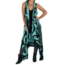 Load image into Gallery viewer, Ocean Wave Sleeveless Kimono (One Size)
