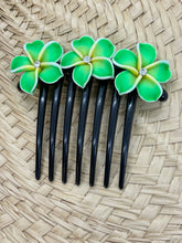 Load image into Gallery viewer, Triple Plumeria rhinestone Comb
