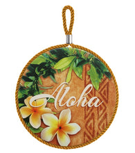 Load image into Gallery viewer, Aloha Plumeria Ceramic Trivet
